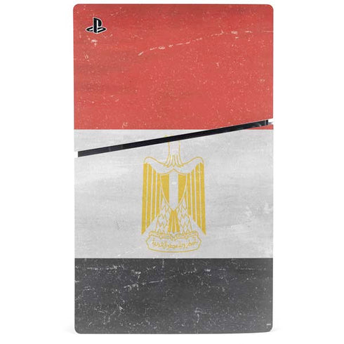 Egyptian Flag Distressed PS5 Slim Disk Bundle Skin